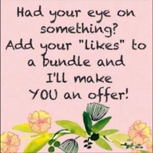 Bundle a like & I can send u a private offer!!!😃